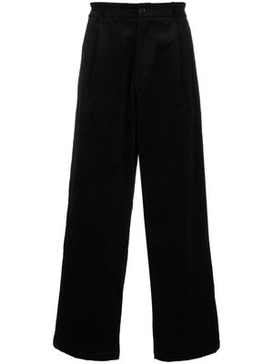Family First straight-leg cotton-blend trousers - Black