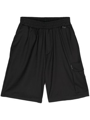 Family First striped twill shorts - Black