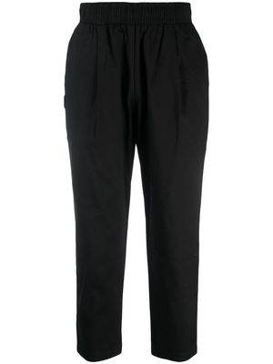 Family First tapered cropped trousers - Black