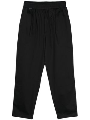 Family First twill tapered-leg trousers - Black