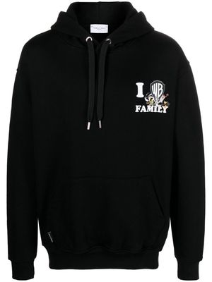 Family First x Warner Bros 100th Anniversary "I Love WB" cotton hoodie - Black