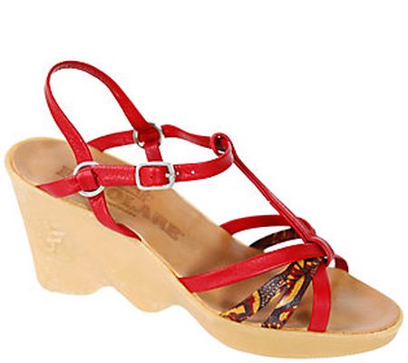 Famolare Hi Up Leather Wedge Sandal - To A Tee