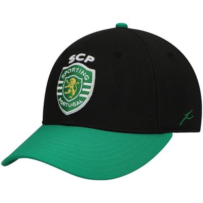 FAN INK Men's Black/Green Sporting Clube de Portugal Core Adjustable Hat