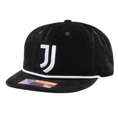 FAN INK Men's Black Juventus Snow Beach Adjustable Hat