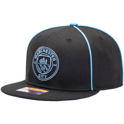 FAN INK Men's Black Manchester City Cali Night Snapback Hat