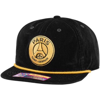 FAN INK Men's Black Paris Saint-Germain Snow Beach Adjustable Hat