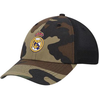 FAN INK Men's Camo Real Madrid Trucker Adjustable Hat