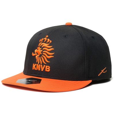 FAN INK Men's Fi Collection Black/Orange Netherlands National Team Team Snapback Adjustable Hat