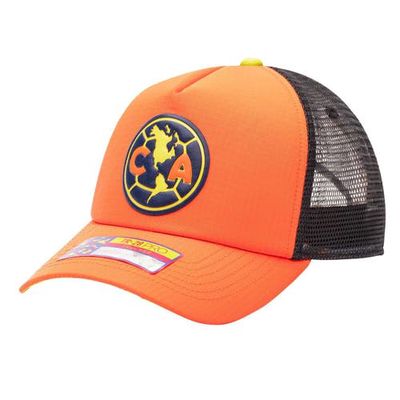 FAN INK Men's Orange Club America Aspen Trucker Adjustable Hat