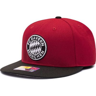 FAN INK Men's Red/Black Bayern Munich America's Game Fitted Hat