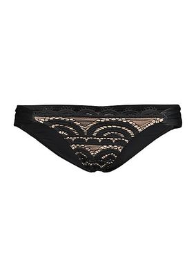 Fan Lace Full-Coverage Bikini Bottoms