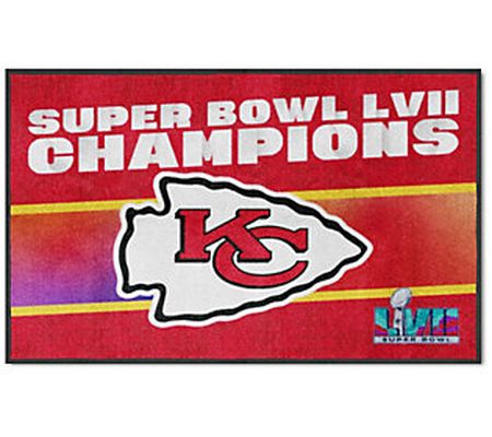 FANMATS Super Bowl LVII Champions Chiefs 4' x 6 Doormat