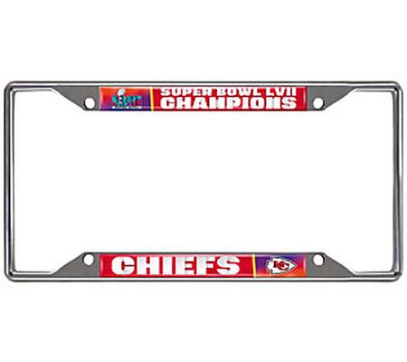 FANMATS Super Bowl LVII Champs Chiefs License Plate Frame