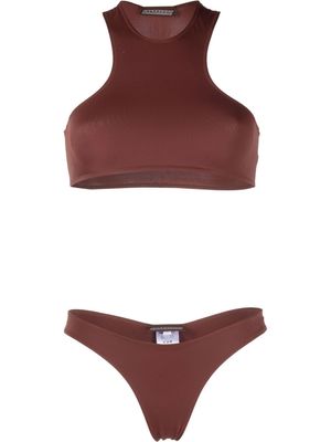 Fantabody cropped bikini set - Brown