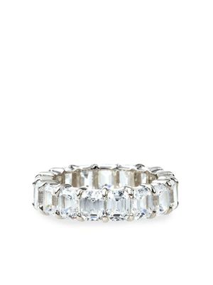 Fantasia by Deserio 14kt white gold emerald-cut eternity ring