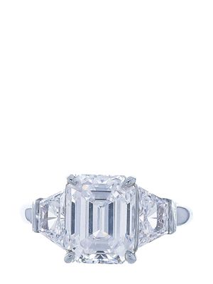 Fantasia by Deserio 14kt white gold emerald-cut ring - Silver
