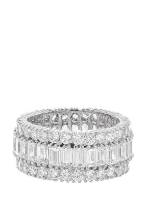 Fantasia by Deserio 14kt white gold stacked eternity band ring - Silver
