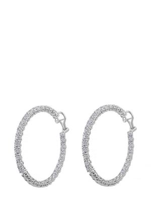 Fantasia by Deserio embellished hoop earrings - WHITE