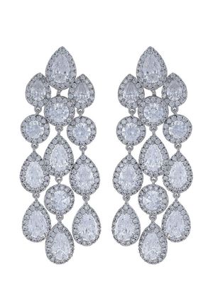 Fantasia by Deserio PEAR CHANDELIER EARRINGS - White