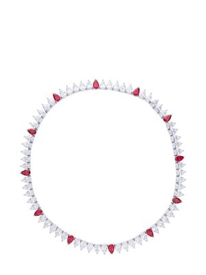 Fantasia by Deserio pear stone Necklace - Red