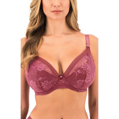 Fantasie Fusion Lace Underwire Plunge Bra in Rosewood 