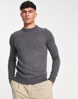 Farah Birchall lambswool sweater in gray