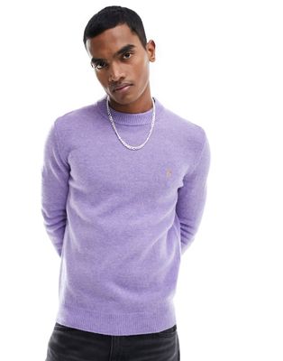 Farah birchall wool sweater in lilac-Purple