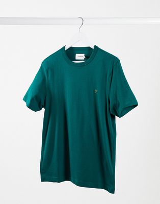 Farah Danny cotton T-shirt in dark green - MGREEN