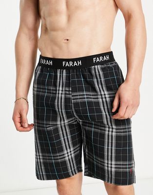 Farah Hearne lounge shorts in black check