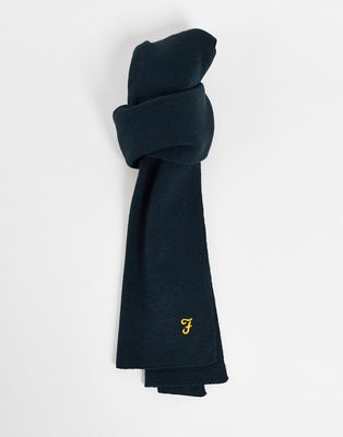 Farah logo scarf in navy