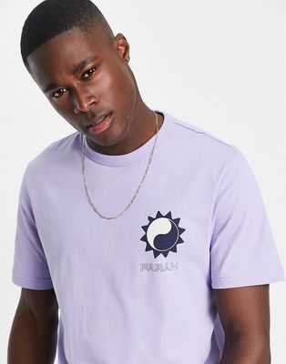 Farah Mackey yin yang cotton t-shirt in lilac-Purple