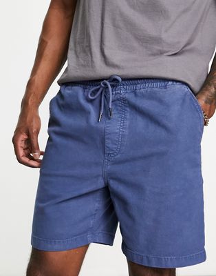 Farah Redwald canvas short shorts in mid blue wash