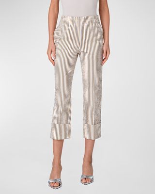 Farell Cotton Seersucker Striped Pants