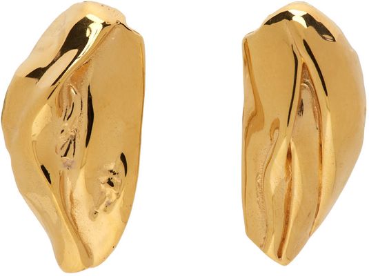 FARIS Gold Crease Cap Earrings