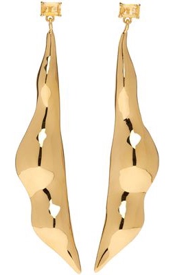 FARIS Gold Edamame Drop Earrings