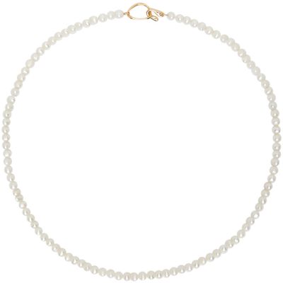 FARIS SSENSE Exclusive Gold & Pearl Seed Necklace