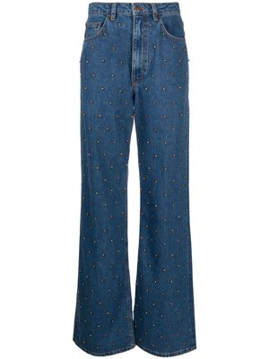 FARM Rio beaded wide-leg jeans - Blue