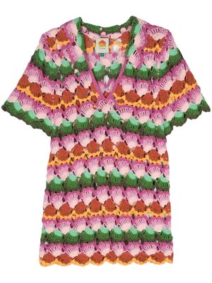 FARM Rio crochet-knit dress - Pink