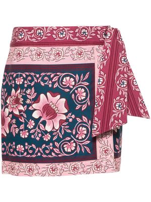 FARM Rio floral-print skirt - Pink
