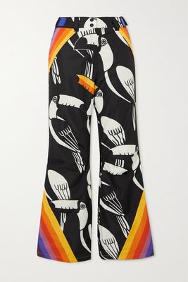 Farm Rio - Graphic Toucans Printed Ski Pants - Black