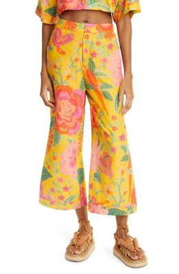 FARM Rio Macaw Bloom Cotton Pants in Macaw Bloom Yellow