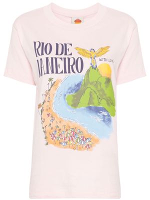 FARM Rio Rio de Janeiro-print T-shirt - Pink