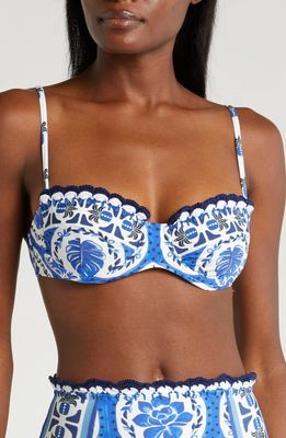 FARM Rio Tile Dream Underwire Bikini Top in Tile Dream Multicolor