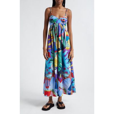 FARM Rio Tropical Scenario Maxi Dress in Tropical Scenario Multicolor at Nordstrom, Size Small