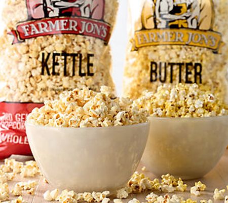 Farmer Jon's 2 Jumbo Bags of Gourmet Popped Popcorn