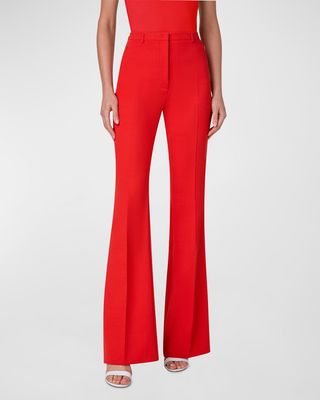 Farrah Boot-Cut Wool Pants