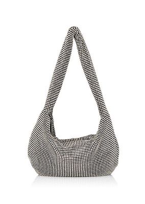 Farrah Crystal Mesh Hobo Bag