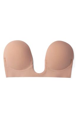 FASHION FORMS U Plunge Backless Strapless Reusable Adhesive Bra in Nude