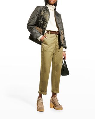 Fatigue Straight-Leg Ankle Trousers