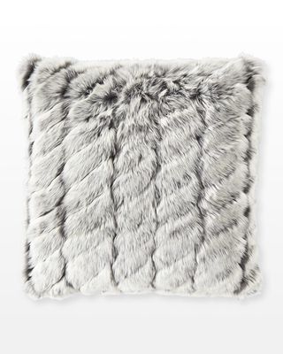 Faux-Fur Decorative Pillow, 20"Sq